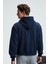 ASHBY Erkek Kapüşonlu Fermuarlı Cepli Kordonlu Regular Fit Lacivert Sweatshirt 5