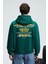 PASCAL Erkek Kapüşonlu Kanguru Cepli Önü Ve Sırtı Baskılı Regular Fit Yeşil Sweatshirt 4