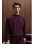 VIENTO Erkek Bisiklet Yaka Uzun Kollu Regular Fit Bordo Sweatshirt 4