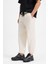 BORLAND Erkek Beli Lastikli Kordonlu Yanları Cepli Relaxed Fit Ekru Eşofman Altı 4