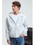 ASHBY Erkek Kapüşonlu Fermuarlı Cepli Kordonlu Regular Fit Grimelanj Sweatshirt 1