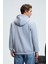 LELAND Erkek Kapüşonlu Kanguru Cepli Önü Baskılı Regular Fit Grimelanj Sweatshirt 6