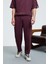 BARNABY Erkek Kolu ve Pantolon Cebi Süs Etiket Detaylı Yuvarlak Yaka Bordo Alt-Üst Takım 5