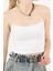 Beyaz Ip Askılı Pamuklu Crop Büstiyer Atlet 3