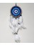 Nazar Boncuğu Desenli Dream Catcher El Yapımı Kuş Tüylü Rüya Kapanı Duvar Süsü 4