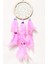 Pembe Kuş Tüylü Dream Catcher El Yapımı Rüya Kapanı Duvar Süsü 4
