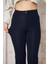 Likralı Lacivert Kadın Palazzo Pantolon 4