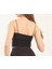 Siyah Ip Askılı Pamuklu Crop Büstiyer Atlet 6