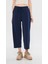 Lacivert Ultra Yumuşak, Dikiş Detaylı Havuç Kesim Bağcıklı Lastikli Bilek Boy Kadın Modal Pantolon 1