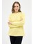 Sarı Kadın Taş İşleme Detaylı Bisiklet Yaka Triko Kazak 7045 8