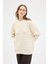 Natural Kadın Taş İşleme Detaylı Bisiklet Yaka Triko Kazak 7045 8