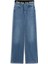 Sloganlı Elastik Bel Jean Pantolon TW6250018022629 5