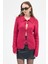 Fuşya Kadın Bağlamalı Polo Yaka Triko Hırka 7095 3