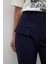 Süs Cep Kapaklı Geniş Paça Pantolon Lacivert K2512031_015 7