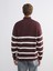 Yeni Sezon Dik Yaka Uzun Kollu Çizgili Erkek Triko Kazak 4