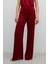 Düz Paça Saten Pantolon Bordo K2512057_008 6
