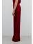 Düz Paça Saten Pantolon Bordo K2512057_008 7