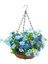 Dış Havada ve Iç Mavi Dekorasyon Için Veranda Çim Bahçesi Dekoru Için Sepette Yapay Asılı Çiçekler (Yurt Dışından) 1