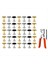 180 Set Deri Perçinler 8mm Çift Yuvarlak Kapak Deri Perçin 3 Renk Kapları Deri Perçin Metal Saplamalar Sabitleme Aletleri (Yurt Dışından) 1