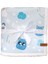 Fluffy Dream Ultra Yumuşak Mikro Polar Unisex Bebek Battaniyesi, Hayvan Desenli, Beyaz-Mavi, 80x100 cm 6