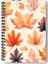 Sonbahar Yaprakları No:1 Tasarım Tel Spiralli 4'lü Hatıra, Günlük, Ajanda, Anı, Okul Defter Seti 3