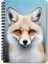 Tilki Kış Temalı Tasarım Tel Spiralli 4'lü Hatıra, Günlük, Ajanda, Anı, Okul Defter Seti 3