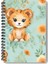 Yavru Sevimli Hayvanlar No:2 Tasarım Tel Spiralli 4'lü Hatıra, Günlük, Ajanda, Okul Defter Seti 4