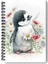 Sevimli Penguen Tasarım Tel Spiralli 4'lü Hatıra, Günlük, Ajanda, Anı, Okul Defter Seti 4