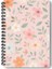 Pastel Renk Çiçekler Tasarım Tel Spiralli 4'lü Hatıra, Günlük, Ajanda, Anı, Okul Defter Seti 2