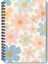 Pastel Renk Çiçekler Tasarım Tel Spiralli 4'lü Hatıra, Günlük, Ajanda, Anı, Okul Defter Seti 3
