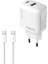 LCH93-TC-TC Type-C To Type-C Gan Teknolojili Pd ve USB Hızlı Şarjlı Şarj Seti 30W Beyaz 1