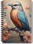 Vintage Kuş Temalı No:2 Tasarım Tel Spiralli 4'lü Hatıra, Günlük, Ajanda, Anı, Okul Defter Seti 3