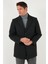 Slim Fit Apaş Yaka Astarlı Kaşe Kaban Erkek Kaban 584K1217 8