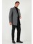 Slim Fit Apaş Yaka Astarlı Kaşe Kaban Erkek Kaban 584K1217 8
