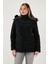 Kapitoneli Slim Fit Çıkarılabilir Kapüşonlu Mont Bayan Mont 497MARA 10