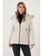 Kapitoneli Slim Fit Çıkarılabilir Kapüşonlu Mont Bayan Mont 497MARA 10