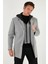 Çıkarılabilir Kapüşonlu Kırçıllı Slim Fit Kaşe Kaban Erkek Kaban 5841013 10