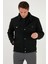 Slim Fit Ceket Yaka Astarlı Kaşe Kaban Erkek Kaban 58400347 11