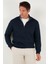 Pamuklu Relaxed Fit Yarım Fermuarlı Sıfır Yaka Örme Sweat Erkek Sweat 5901076 9
