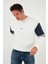 Pamuklu Relaxed Fit Bisiklet Yaka Şardonlu Renk Bloklu Sweat Erkek Sweat 5905298T 9