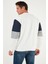 Pamuklu Relaxed Fit Bisiklet Yaka Şardonlu Renk Bloklu Sweat Erkek Sweat 5905298T 13