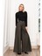 Dikiş Pileli Bol Paça Kemerli Pantolon 30183 1