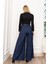 Dikiş Pileli Bol Paça Kemerli Pantolon 30183 3
