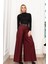 Dikiş Pileli Bol Paça Kemerli Pantolon 30183 1