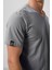 Gri Melanj Basic Kısa Kol Standart Kalıp V Yaka Erkek T-Shirt - 87912 4