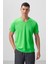 Neon Yeşil Basic Kısa Kol Standart Kalıp V Yaka Erkek T-Shirt - 87912 1