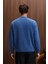 Tromso Erkek Relaxed Fit Bisiklet Yaka Sıcak Tutan Triko Indigo Kazak 7