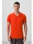 Portakal Basic Kısa Kol Standart Kalıp V Yaka Erkek T-Shirt - 87912 1