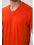 Portakal Basic Kısa Kol Standart Kalıp V Yaka Erkek T-Shirt - 87912 4