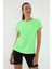 Neon Yeşil Basic Kısa Kol Standart Kalıp O Yaka Kadın T-Shirt - 97144 1